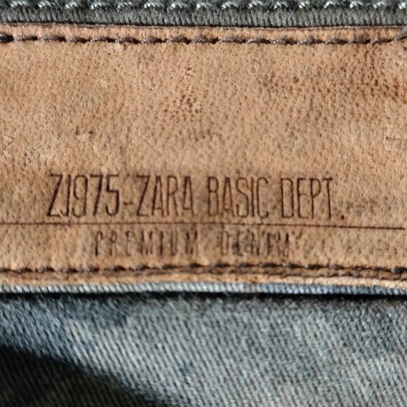Nearly New Size 12 Z1975-Zara Basic Dept. Premium Camoflauge Denim Jeans - Picture 7 of 7